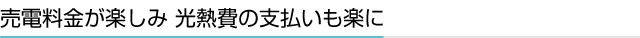 売電料金が楽しみ 光熱費の支払いも楽に