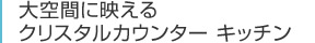 大空間に映える クリスタルカウンターキッチン